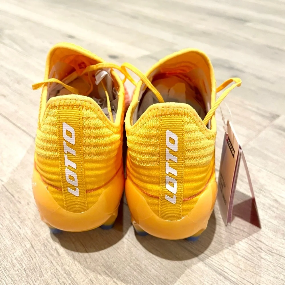 Solista 200 IX FG Lotto Soccer Cleats orange/yellow new in box size 10.5 Unisex